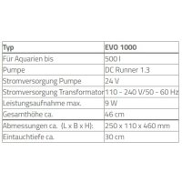 Aqua Medic EVO 1000 mit DC Runner 1.3 "ULTRA SILENT"