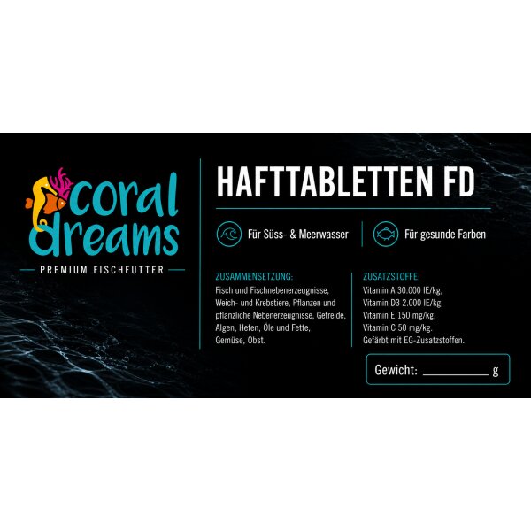 CoralDreams Premium Futtertabletten 300g/500ml AUSLAUFARTIKEL