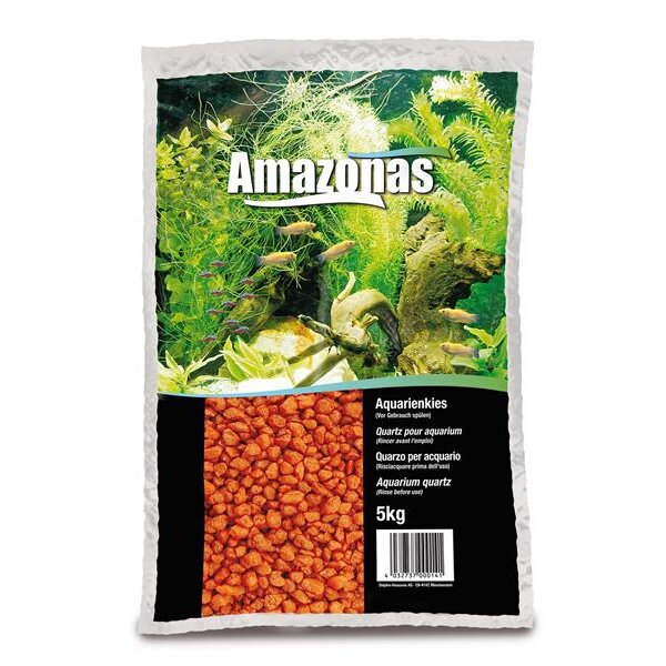 Amazonas Kies farbig 2-3mm orange 5kg